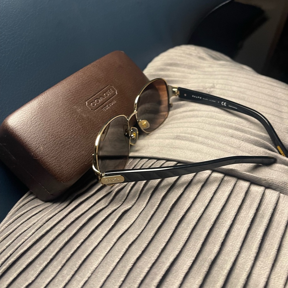 Brown coach sunglasses had these for awhile very sturdy and wears very nicely